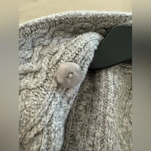 Aran Market Irish Sweater Side Zip Jacket Size M/L - Picture 12 of 12